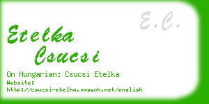 etelka csucsi business card